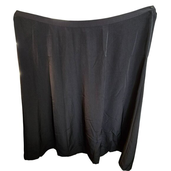 Maggie Barnes Black Maxi Skirt 3X 26/28 Elastic Waist 100% Polyester JJ4082 - Picture 1 of 5